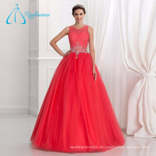 Qualitäts-Spitze-Satin-Tulle-Ballkleid-Spitze-Abend-Kleid